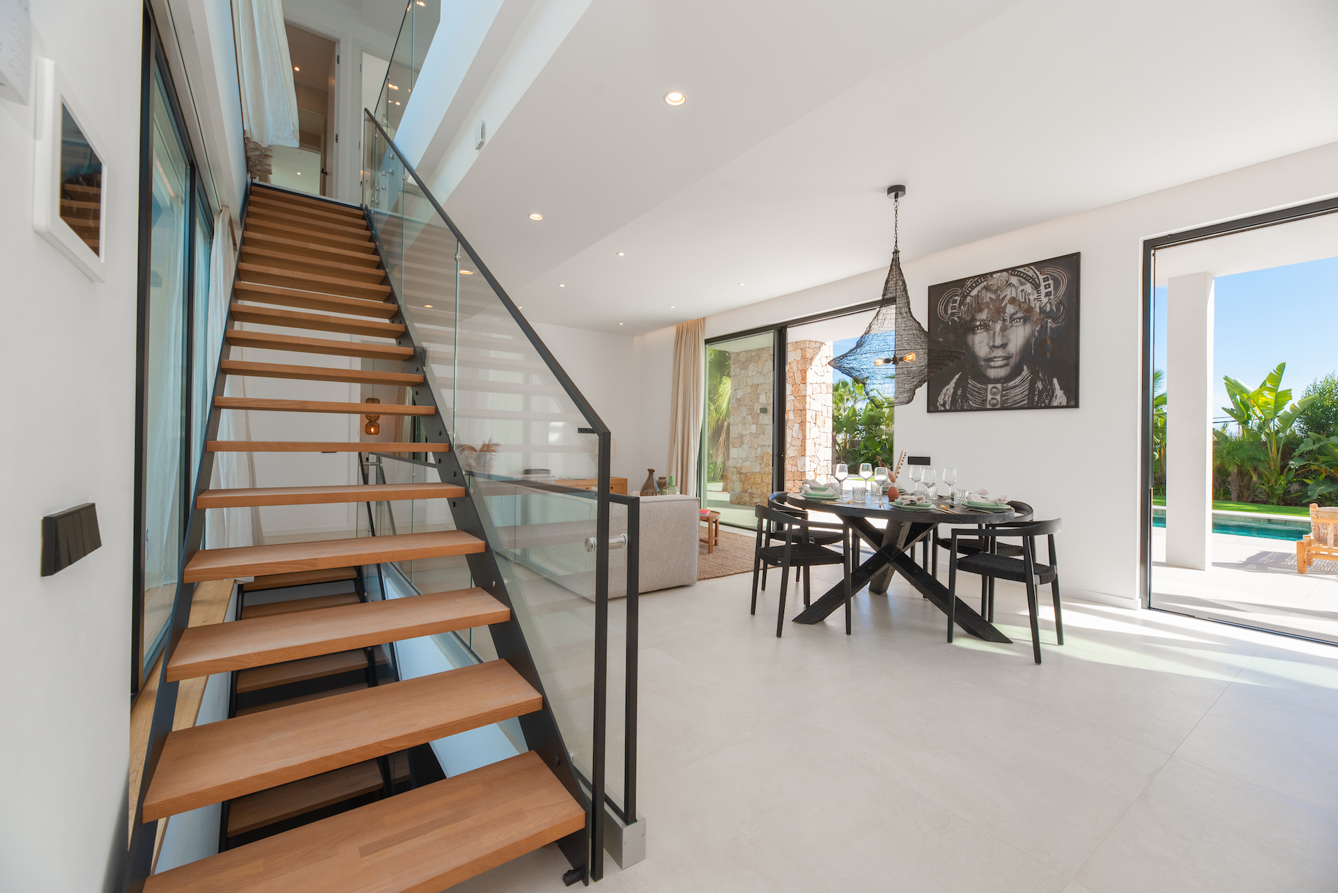 Resa Estates villa sant Jordi modern Ibiza for sale living stairs.jpg